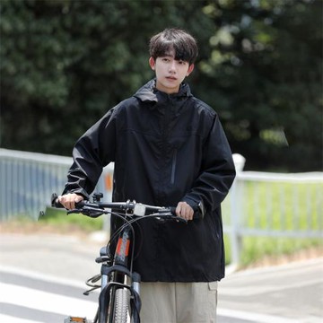 戶外三防沖鋒衣外套男春秋2024新款工裝機能夾克男生休閑連帽上衣