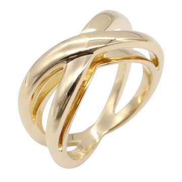 Tiffany & Co 蒂芬妮 18K黃金 Infinity Double Cross 戒指 【二手名牌BRAND OFF】