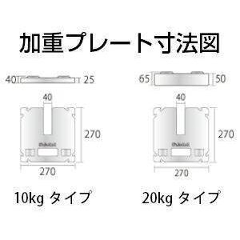 加重プレート 10kg かんたんてんと用 ウエイト ワンタッチテント 風