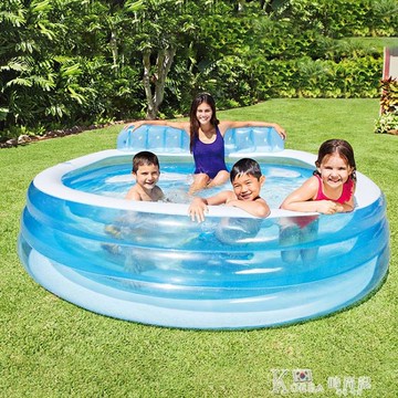 充氣游泳池兒童家用泳池透明加厚寶寶家庭戲水洗澡池 雙11全館免運