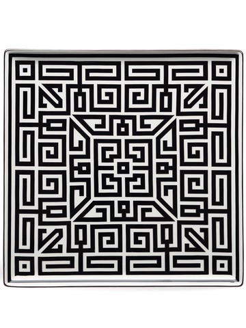 GINORI 1735 - Labirinto square plate (30cm) - unisex - Porcelain - One Size - Black