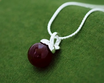 山竹瑪瑙項鍊 - 吊墜和鍊子 - 防過敏 - 母親節