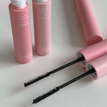 韓國 AOU 全日輕薄纖維防水睫毛膏（濃密/纖長） - 01濃密款-黑色
