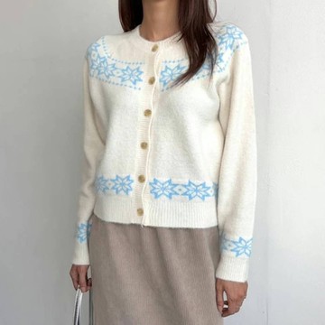正韓針織罩衫 羊毛提花針織外套BBO1039-創翊韓都