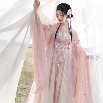 【原創爆款】漢元素套裝 漢服女 訶子裙 春夏新款 清新日常 國風改良 全套搭配 少女出遊必備