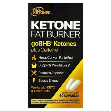 Real Ketones, 酮脂肪消耗補劑，goBHB® 酮類 + 咖啡萃取，60 粒膠囊
