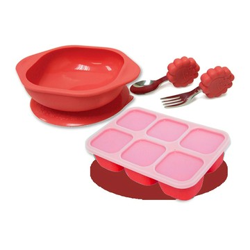 MARCUS＆MARCUS - 幼童握握學習禮盒分裝保存盒組(握握禮盒+分裝盒)-紅獅子