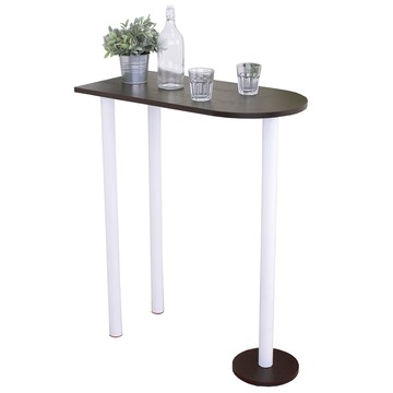 【頂堅】蛋頭形吧台桌/高腳桌/餐桌-深40x寬80x高98公分-二色素雅白色