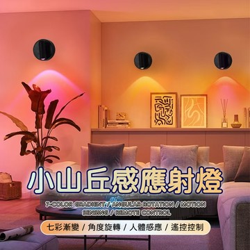 💖台灣出貨💖 LED壁燈 人體感應燈 小夜燈 床頭燈 RGB 磁吸壁燈 氛圍燈 遙控燈 展示燈 免打孔 投射燈