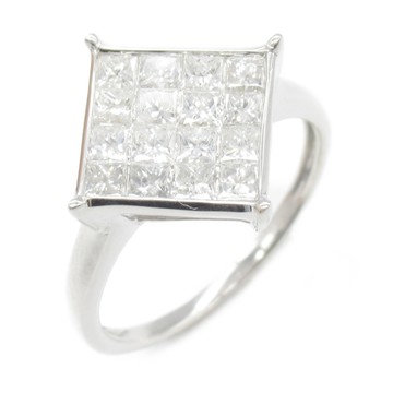 【二手名牌BRAND OFF】JEWELRY 無品牌珠寶 鑽石 18白K金 戒指