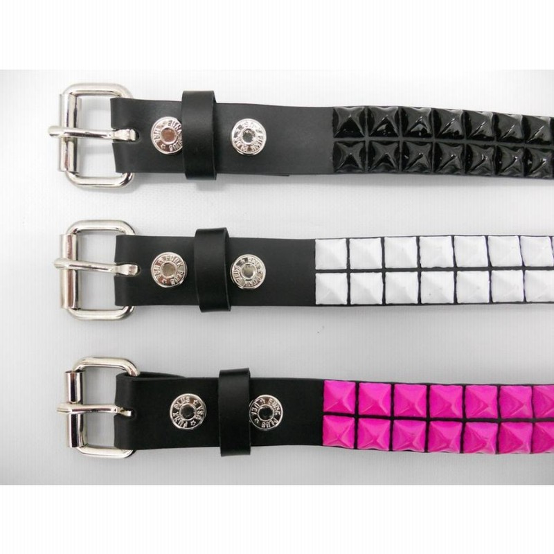 FUNK PLUS [スタッズベルト 2連 ピラミッド 3カラー] BT117 STUDS BELT