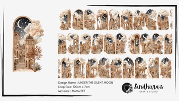 Under the Silent Moon 靜月之下 建築霧面 PET 膠帶 手帳素材