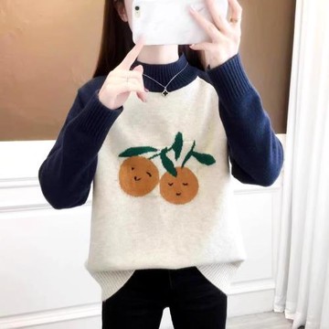 高領毛衣女秋冬2025新款簡約時尚寬松百搭加絨加厚內搭針織打底衫