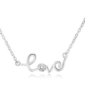 現貨+預購 925純銀項鍊 吊墜-必備精緻流行英文字母母親節生日情人節禮物女配件73v52【獨家進口】【米蘭精品】