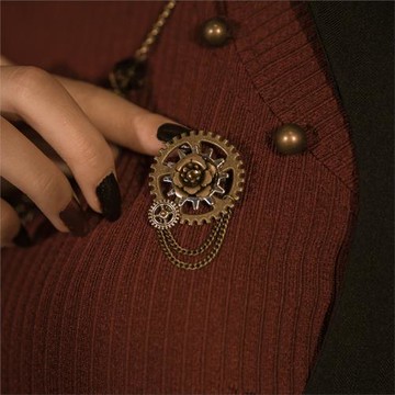 熠先生的蒸汽大陸 Steamland復古手工蒸汽朋克胸花胸針帽徽徽章