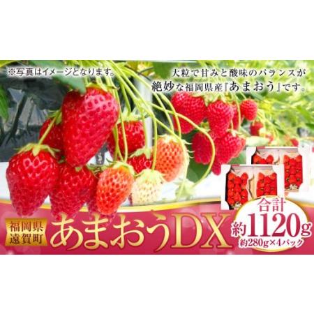 ふるさと納税 あまおうDX 約280g×4パック 福岡県遠賀町