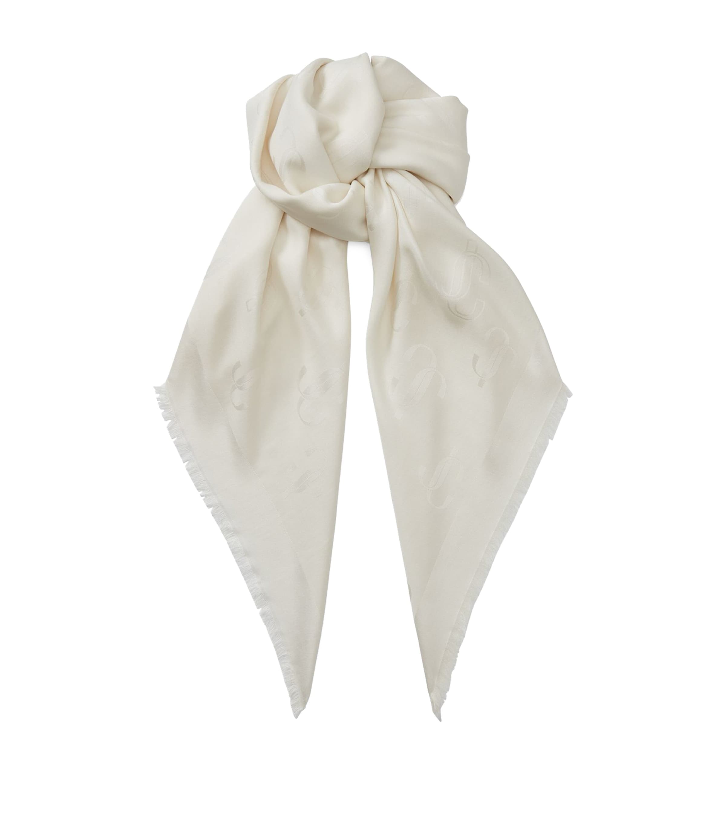 Jimmy Choo Silk-Blend Monogram Scarf