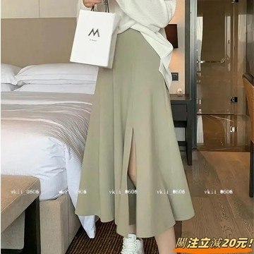 【微胖百搭款】特大尺碼寬鬆百搭半身裙女高腰設計感小眾夏季新款顯瘦裙子女150公斤 VK3