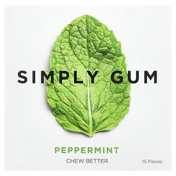 Simply Gum, 口香糖，薄荷，15 片