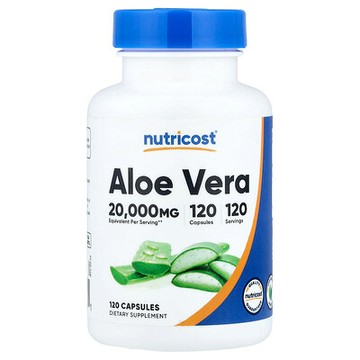 Nutricost, 蘆薈，20000 毫克，120 粒膠囊