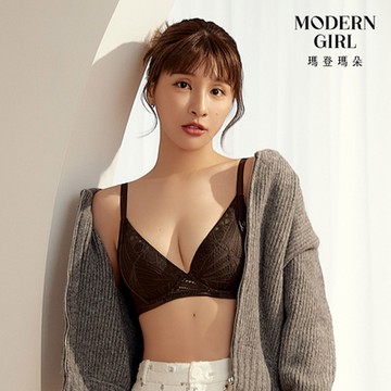 瑪登瑪朵 啵提 集中穩定軟棉圈內衣 D80-F罩杯(咖啡黑)