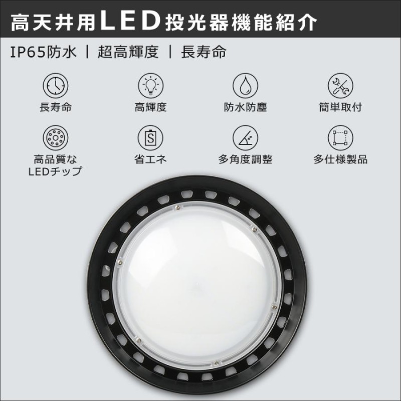 UFO型 LED投光器 屋外 LED高天井灯 150W 30000lm 高天井用LED 照明