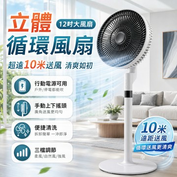 新北出貨💥12吋空氣循環風扇【免費試用30天/保固一年】  製冷風扇 電風扇 風扇 循環風扇 USB風扇