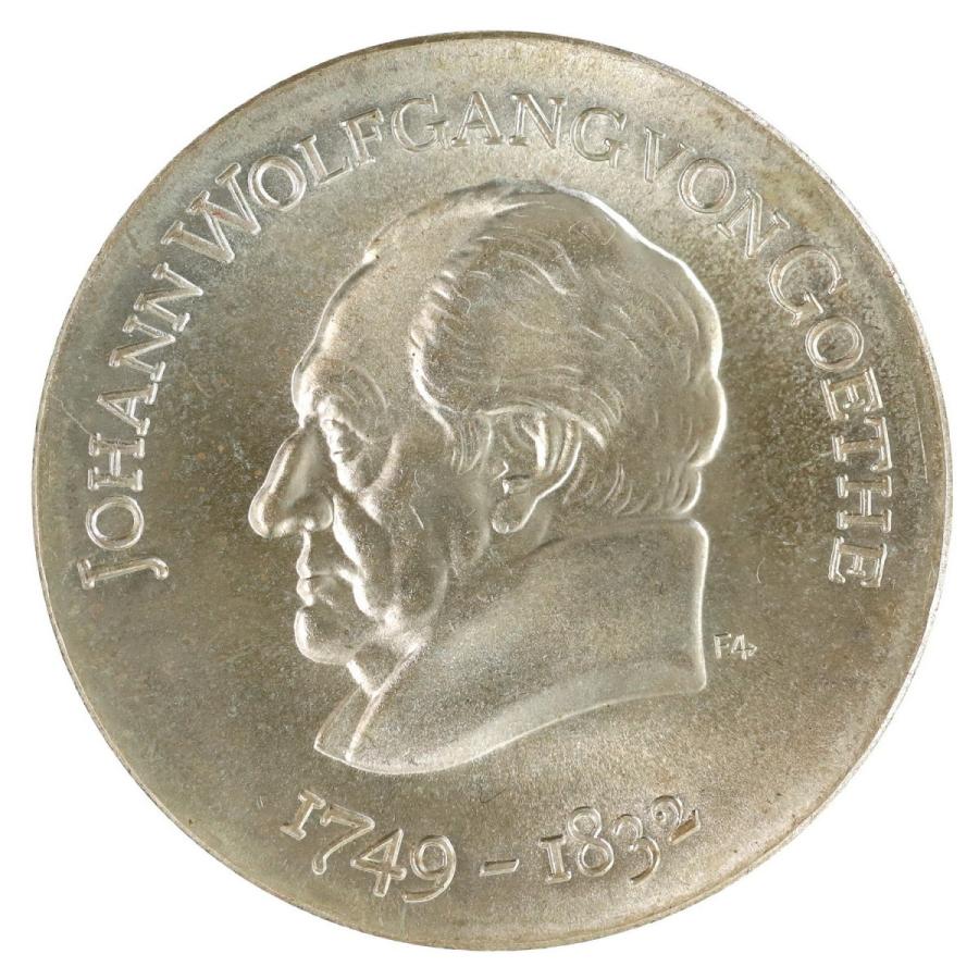 東ドイツ　1969年　ゲーテ生誕220周年記念　20マルク　銀貨