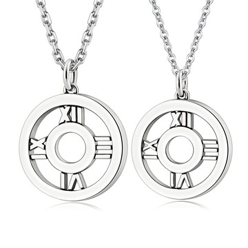 【Giumka】情人節禮物．純銀項鍊｜對鍊．羅馬數字．時刻相守｜客製刻字