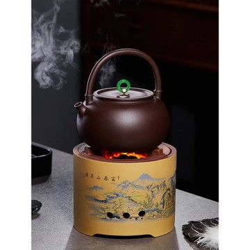 紫砂圍爐煮茶炭爐子炭火烤茶爐家用室內罐罐茶明火煮茶器功夫茶具