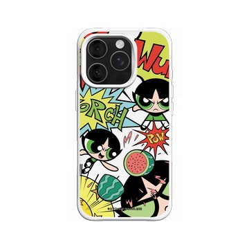 iPhone 16 Pro SolidX 白 - The Powerpuff Girls 飛天小女警 - 毛毛