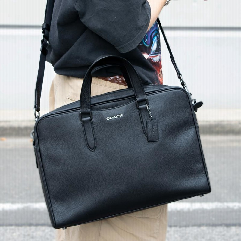 コーチ バッグ メンズ ビジネスバッグ 2WAYブリーフケース A4 アウトレット レザー ブラック C8174 COACH | LINEショッピング