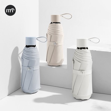 折疊遮陽傘 超輕小巧太陽傘女晴雨兩用防曬防紫外線折疊雨傘ins風黑膠遮陽傘【MJ19840】