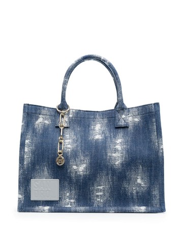 SANDRO - distressed denim tote bag - women - Cotton/Cotton - One Size - Blue