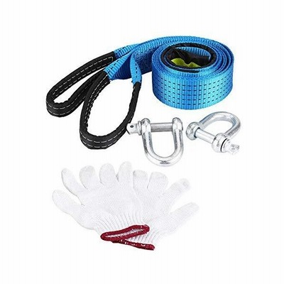 Qiilu 牽引ロープセット 夜間反射 車用牽引ロープ 緊急ロープ けん引ロープ 8トン 3m 5m緊急脱出用 U字型フック 1 通販 Lineポイント最大get Lineショッピング