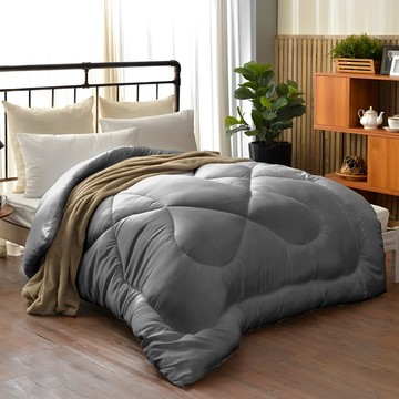 LoveCity 寢城之戀 台灣製 石墨烯恆溫遠紅外線發熱保暖冬被 單人  195 x 135cm  灰色