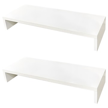 桌上螢幕架 53.5 x 24 x 7.8cm 白色 螢幕增高架 桌面收納架  1組