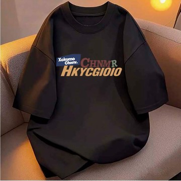 【ABCD】100%純棉 情侶裝短袖 韓系衣服女 純棉 t恤 正肩上衣 短袖女 蓋屁股上衣 印花 t恤 短袖t恤女 顯瘦