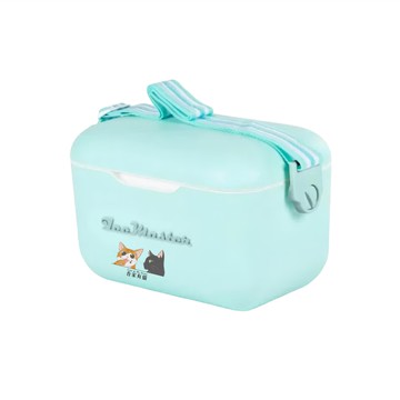 A&R 吾家有貓之馬卡色系戶外手提/肩背保溫保冷箱  藍色  21L