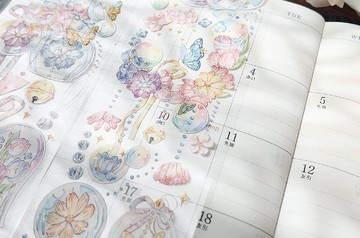 泡泡風鈴 PET 紙膠帶 貝殼光 10米卷