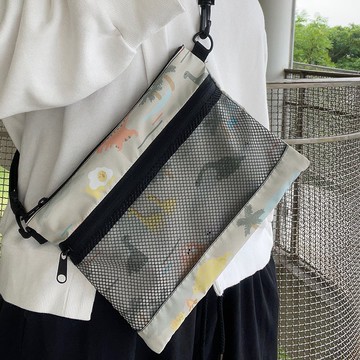 防潑輕量隨身小包 側背包 - 恐龍動物款