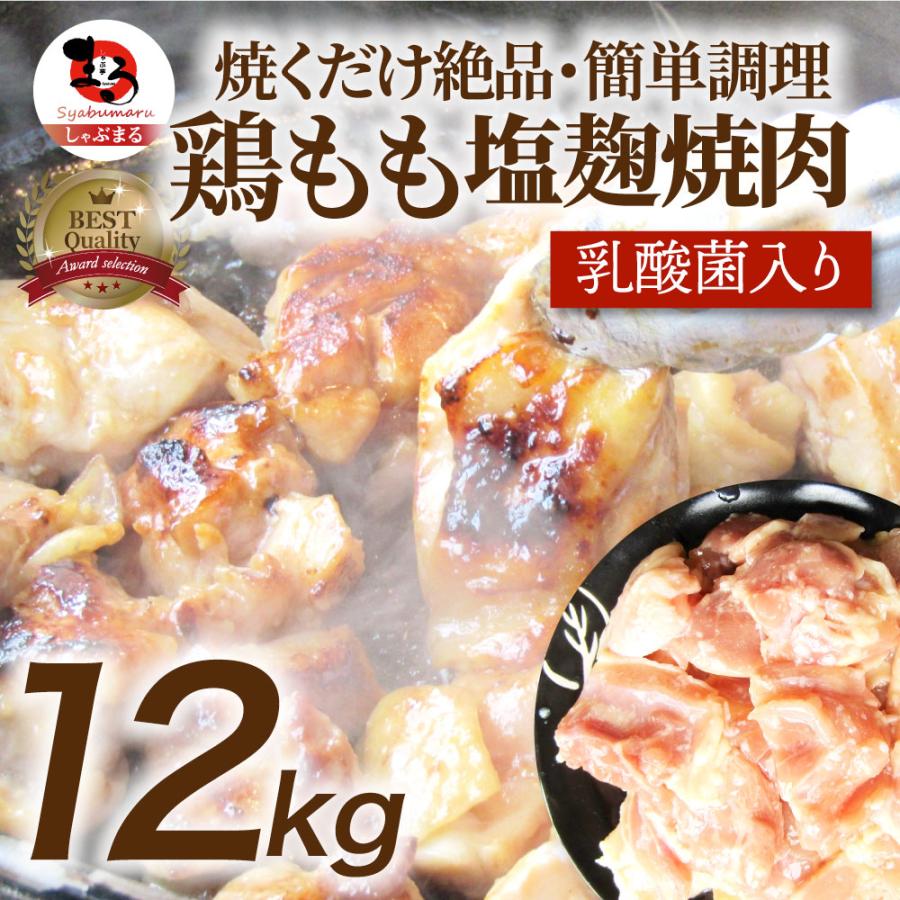 ジューシー 鶏もも 塩麹漬け 焼肉 12kg (500g×24) BBQ 焼肉 バーベキュー キャンプ キャンプ飯