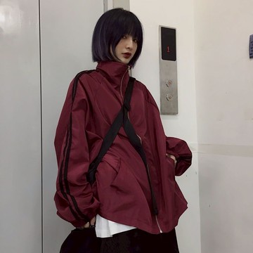 FUXI 防曬衣 防曬外套 夾克外套 韓版寬鬆休閒外套 情侶外套 立領外套 翻領上衣 女裝 衣服