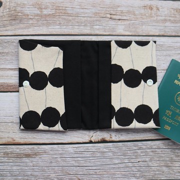 【黑與白】日本口布料 限量 純棉布料手作  護照套 護照夾