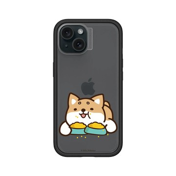 iPhone 15 Mod NX 黑 - 柴語錄 Shiba Says - 一碗不夠吃兩碗!