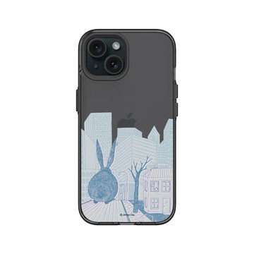 iPhone 15 Clear 酷墨灰 - 幾米 Jimmy Liao - 兔子系列-城市祕密