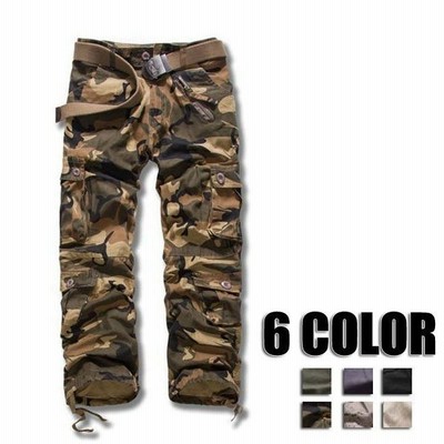 カーゴパンツ メンズ 迷彩 無地 秋 冬 ポケット ズボン ボトムス ロング 作業着 カーゴパンツ ミリタリーパンツ太め メンズファッション 6色 通販 Lineポイント最大get Lineショッピング