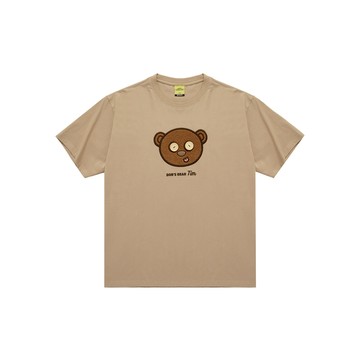 CACO-提姆熊貼布繡短T‧情侶款-男【J1US002】
