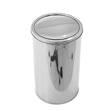 Happy Plus 不鏽鋼搖蓋式垃圾桶 20L  245 x 410 mm  銀色