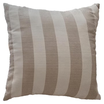 條紋亞麻棉抱枕套  45 x 45cm  米白色  1個